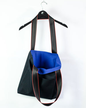 TOTEBAG DUAL | GABARDINA AZUL / NEGRO